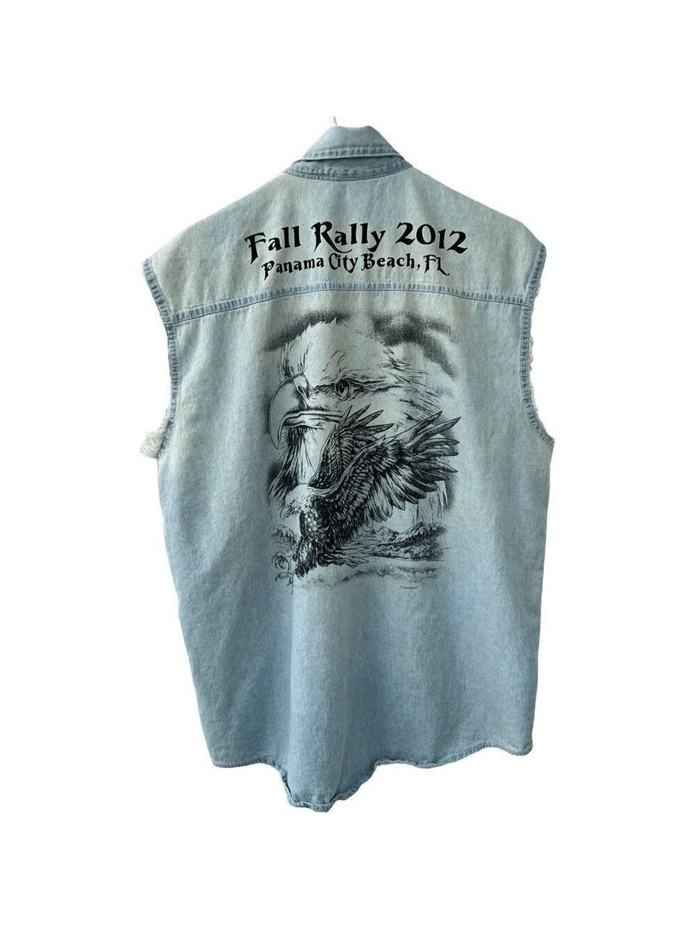 THE AMERICAN BW RALLY BIKE WEEK denim sleeveless shirt size M made in USA